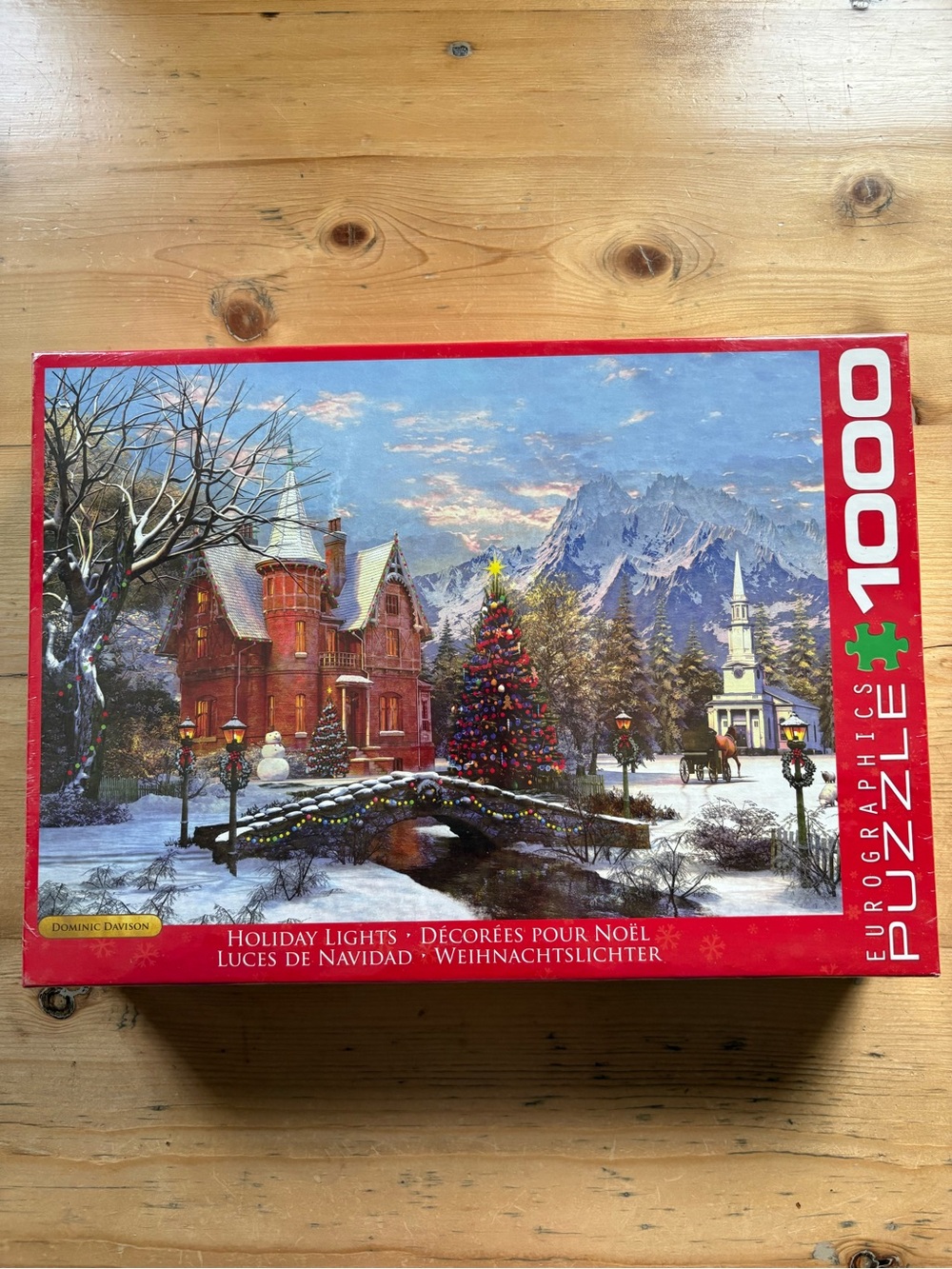 DOMINIC DAVISON HOLIDAY LIGHTS by Eurographics Puzzle  1000 Pieces NWT